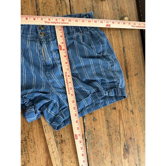 American Eagle Womens Blue Shorts 14 Shorts‎ cuffed button zipper cotton summer - Picture 6 of 6